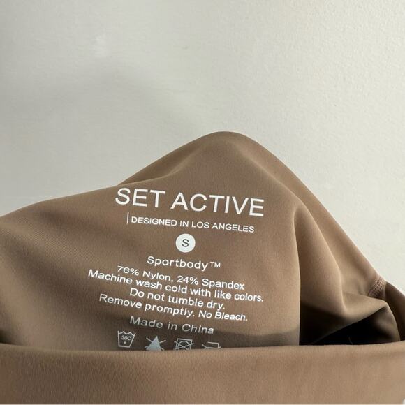 Set Active Sportbody High Rise Leggings Dugout Brown Size Small - Picture 8 of 10